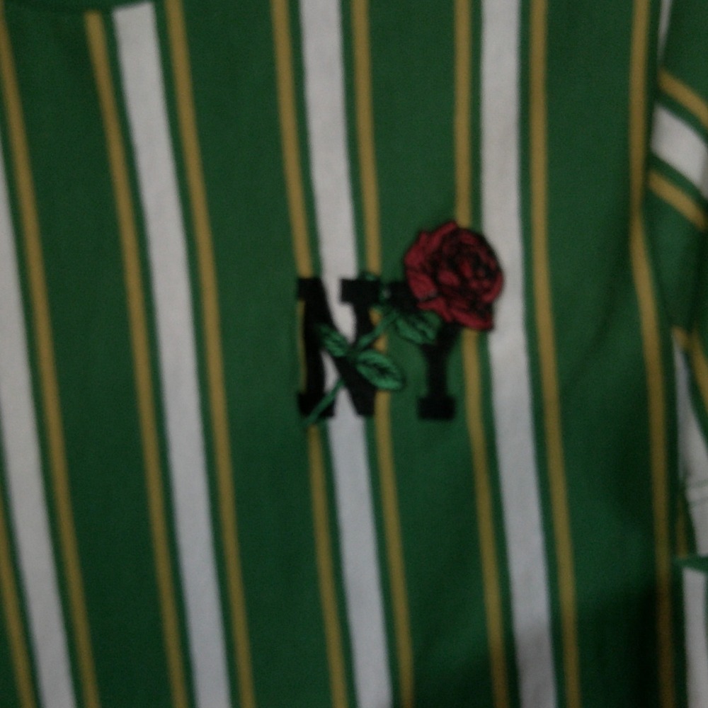 Cornerstone Bodega Mens Striped Graphic T-Shirt - Green, Gold,‎ White - Picture 4 of 4